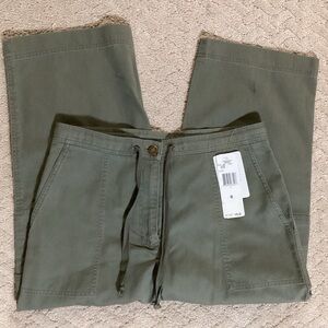 100% COTTON HARVEST GREEN HIGH RISE CAPRIS JONES NEW YORK SPORT WOMENS SIZE 8